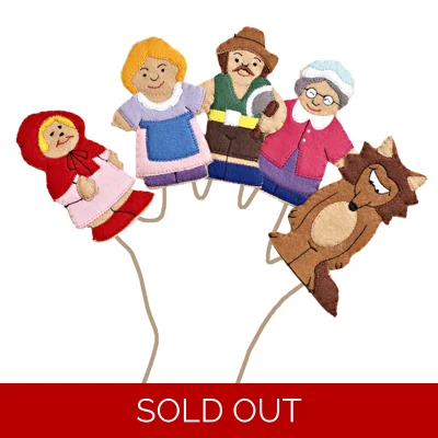 Red Riding Hood Finger Puppets Set
